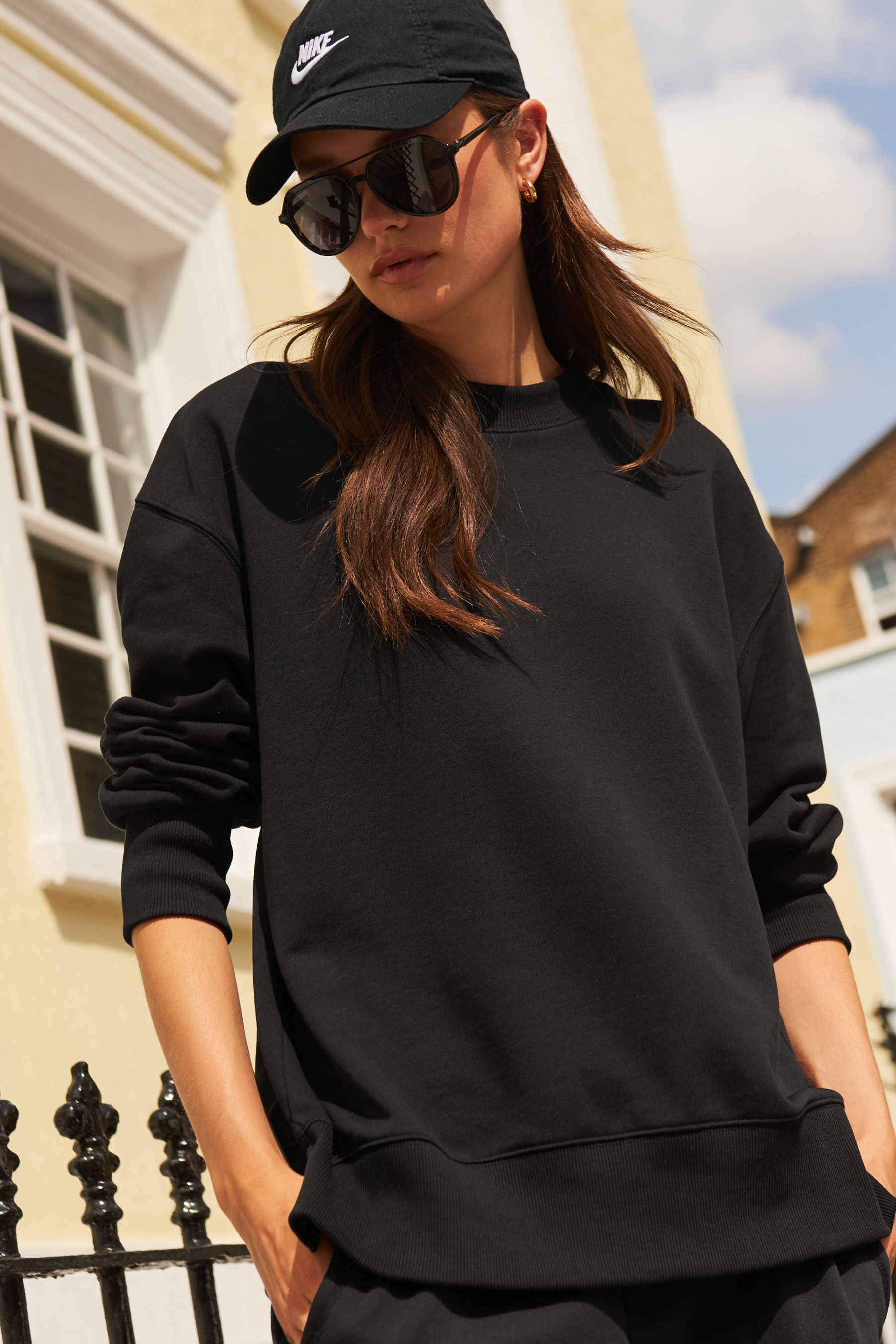 Black sweatshirt sale womens uk