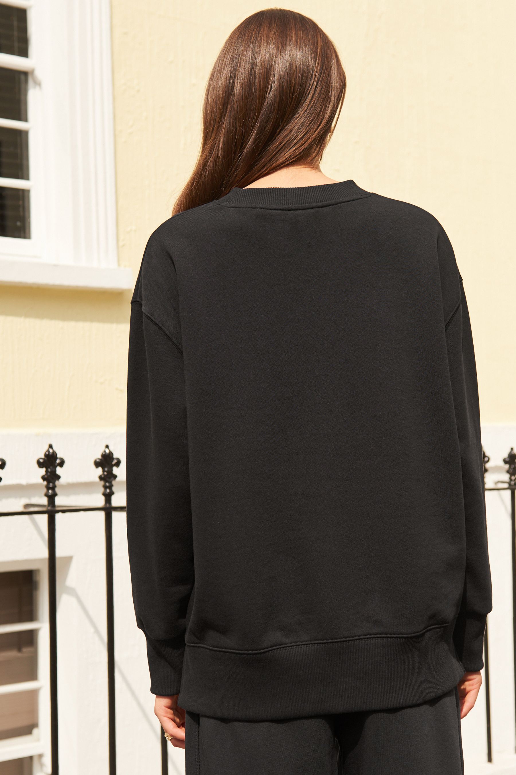Black cheap longline sweatshirt