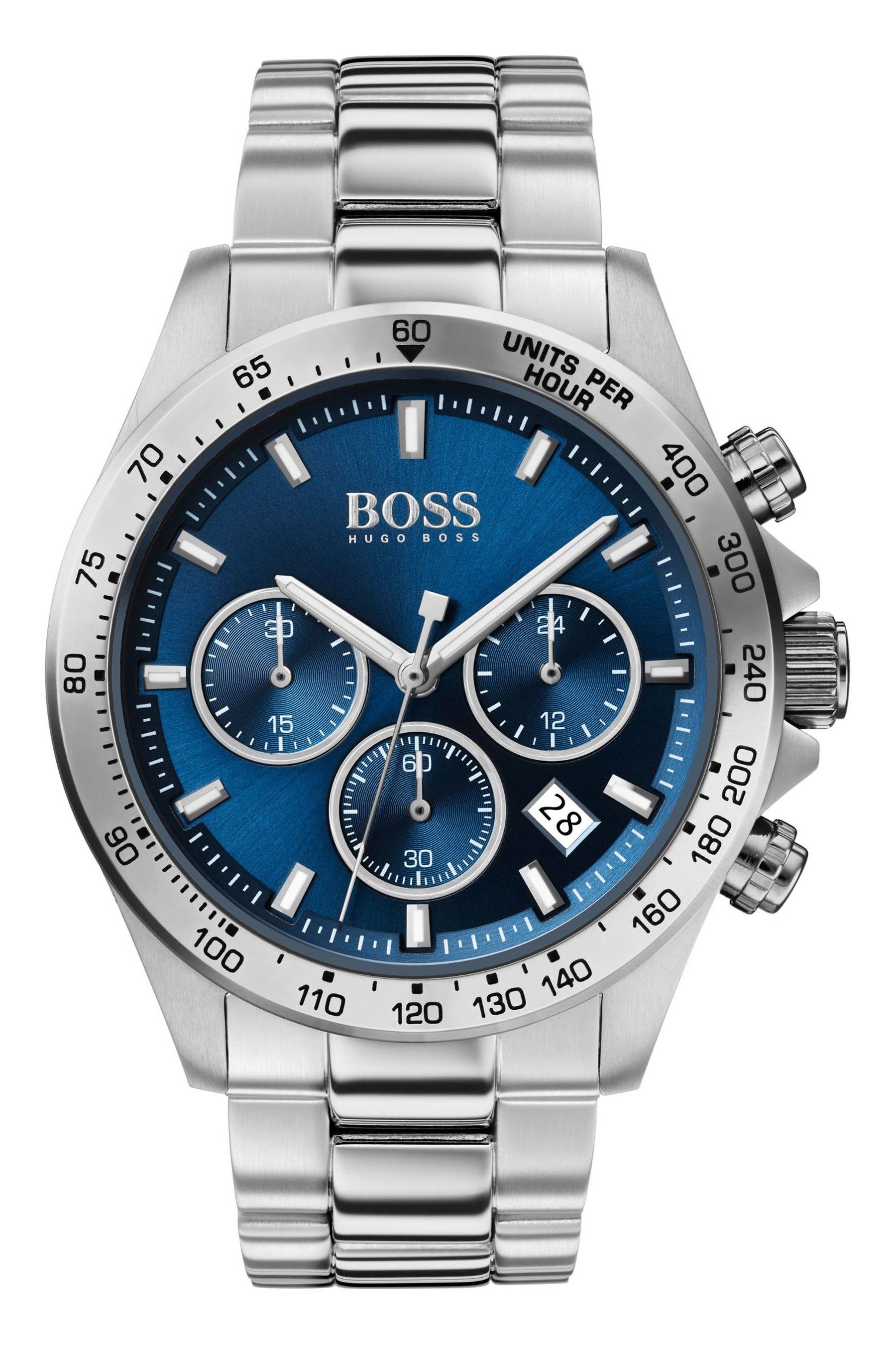Buy BOSS Silver Hero Stainless Steel Bracelet Watch from the Next UK online shop