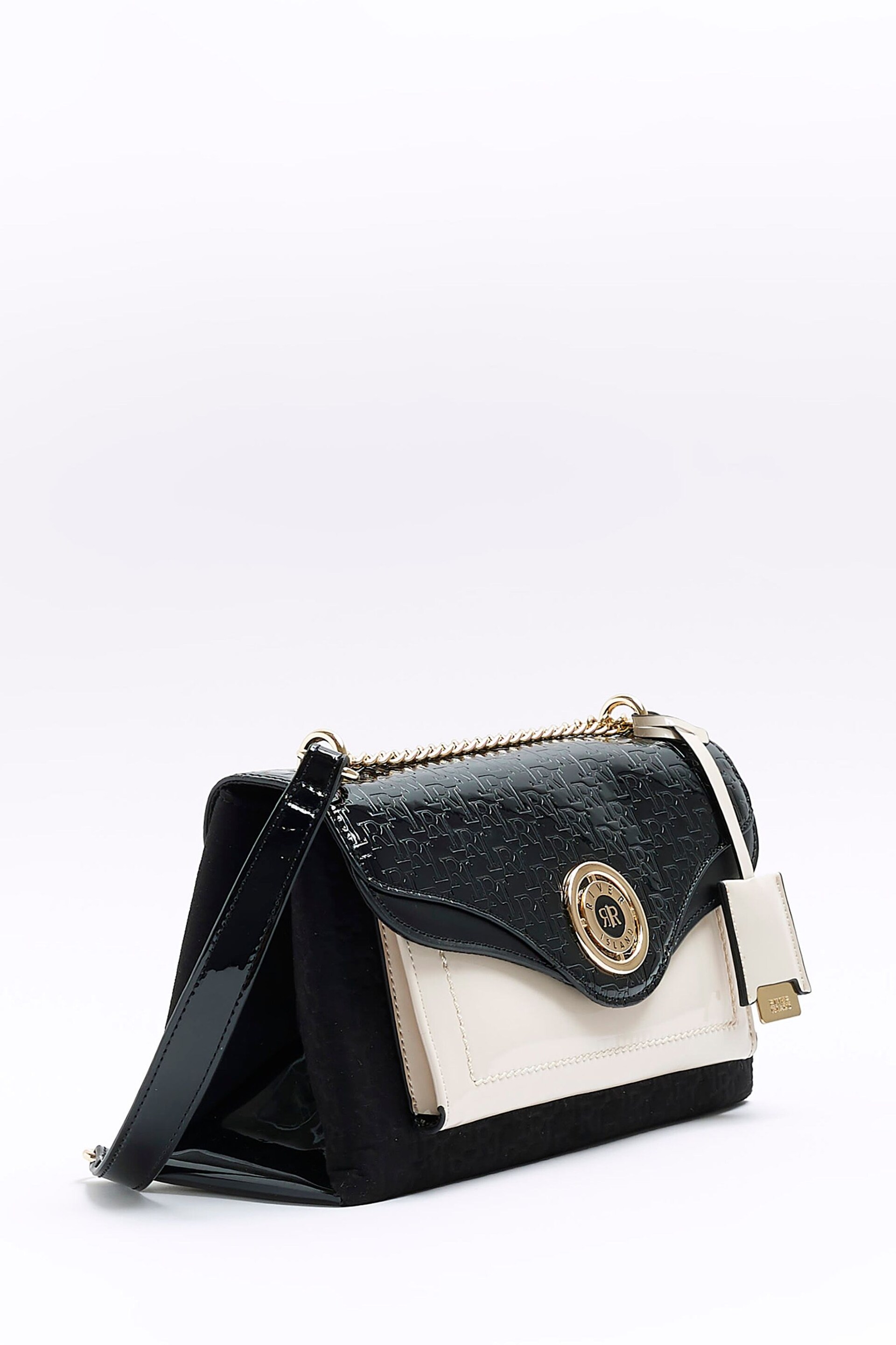 River Island Black Pocket Tab Shoulder Bag - Image 4 of 6