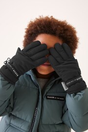 Baker by Ted Baker Boys Black Insulated Ski Gloves - Image 2 of 5