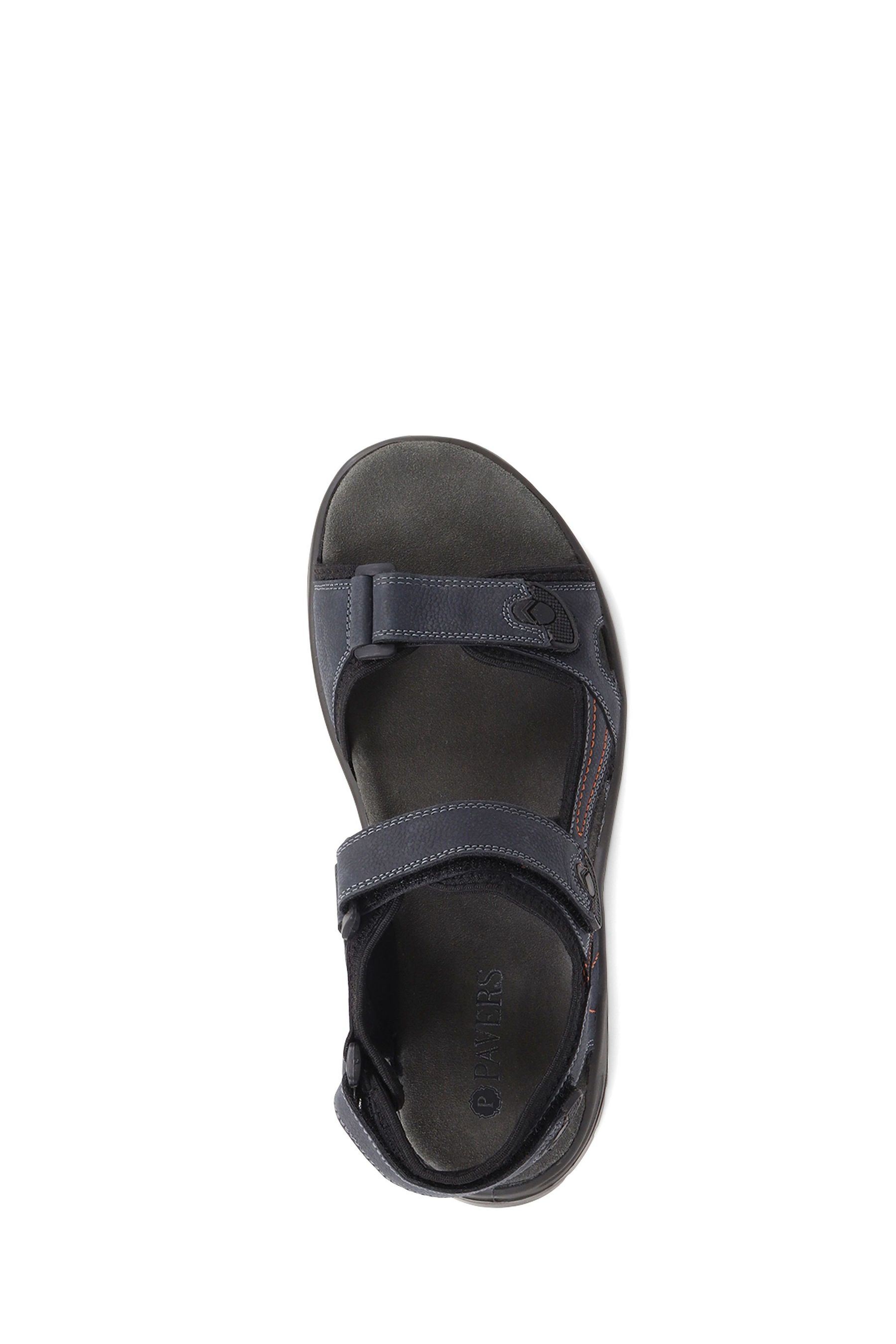 Pavers Blue Leather Walking Sandals