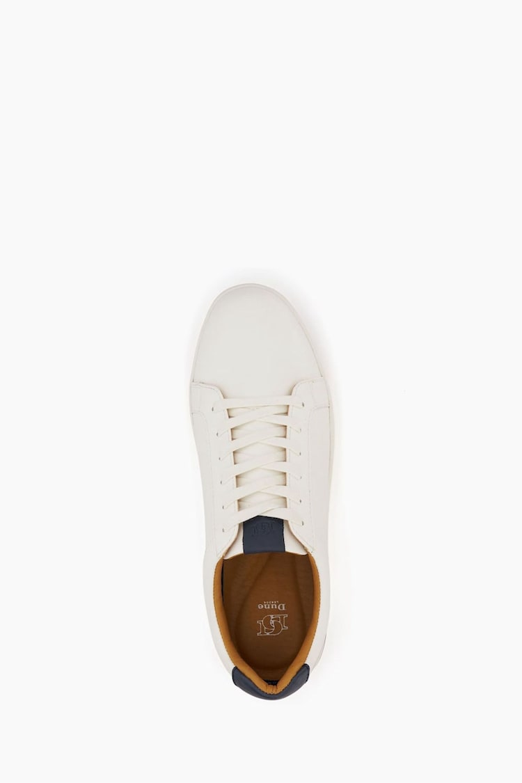 Dune London White Standard Fit Wide Fit Tezzy Perf Trainers - Image 5 of 5