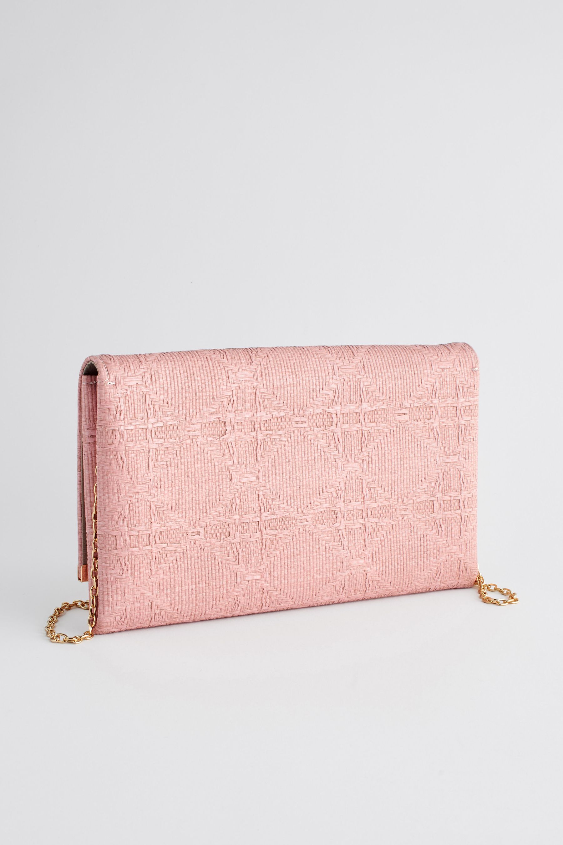 Buy Light Pink Clutch Bag With Detachable Cross Body Chain from Next Luxembourg