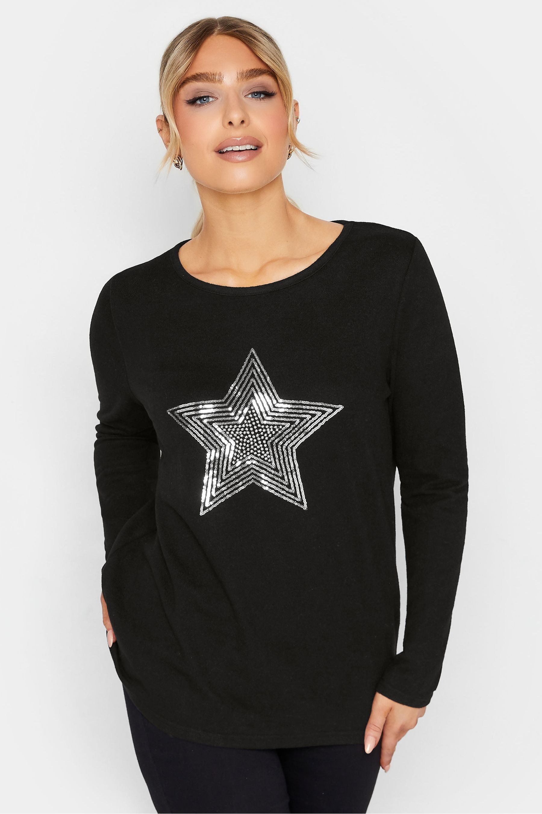 M Co Black Star Jumper