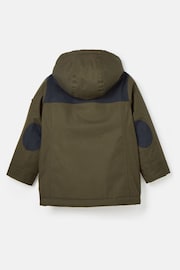 Joules Ultimate Khaki Green Waterproof Coat with Quilted Lining - Image 2 of 7