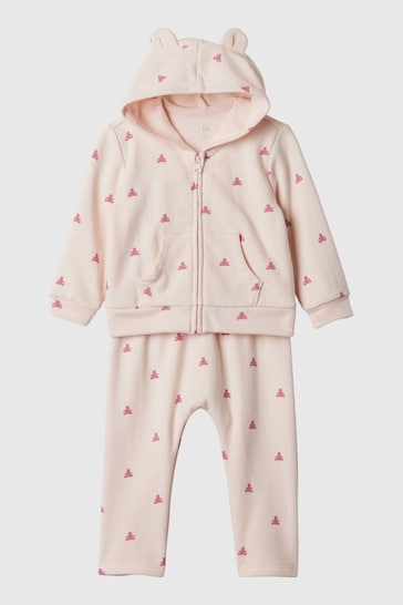 Gap Pink Brannan Bear Two Piece Outfit Set (Newborn-24mths)