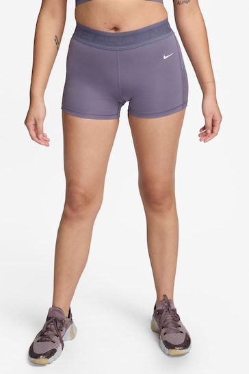 Nike Purple Dri-FIT Pro Mid Rise 3 Mesh Shorts