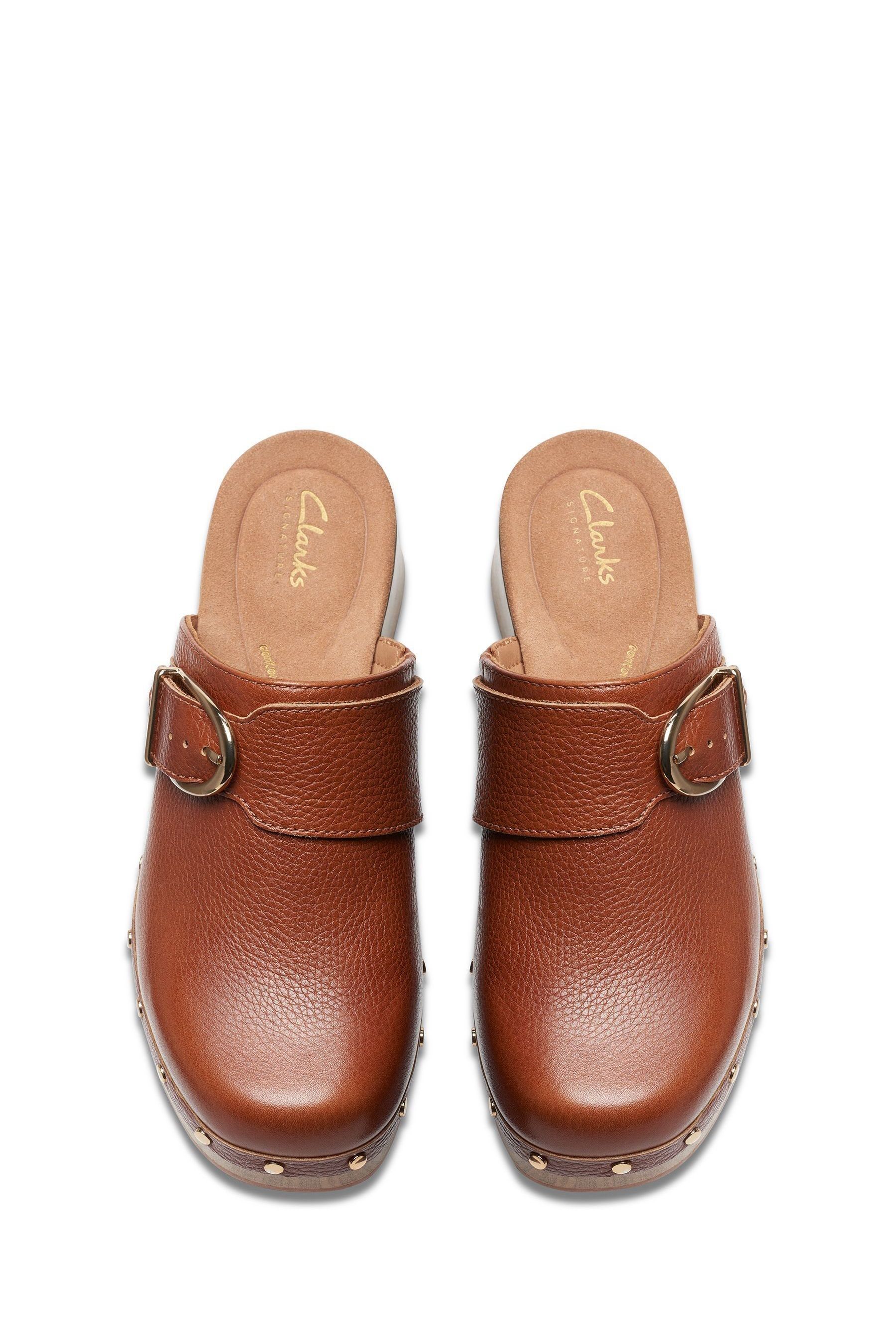 Buy Clarks Brown Leather Sivanne Sun Clogs from the Next UK online shop