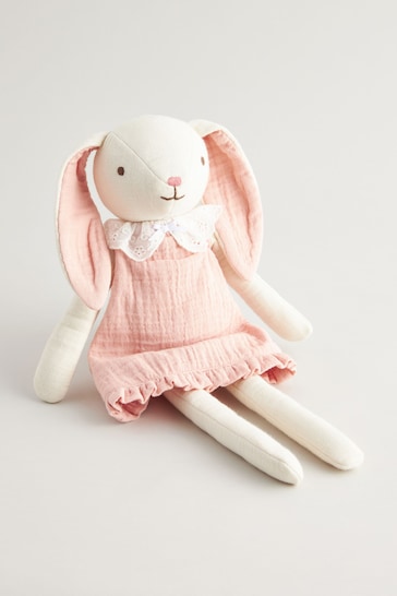 Pink Fabric Bunny in Dress Toy