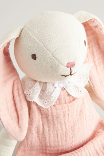 Pink Fabric Bunny in Dress Toy