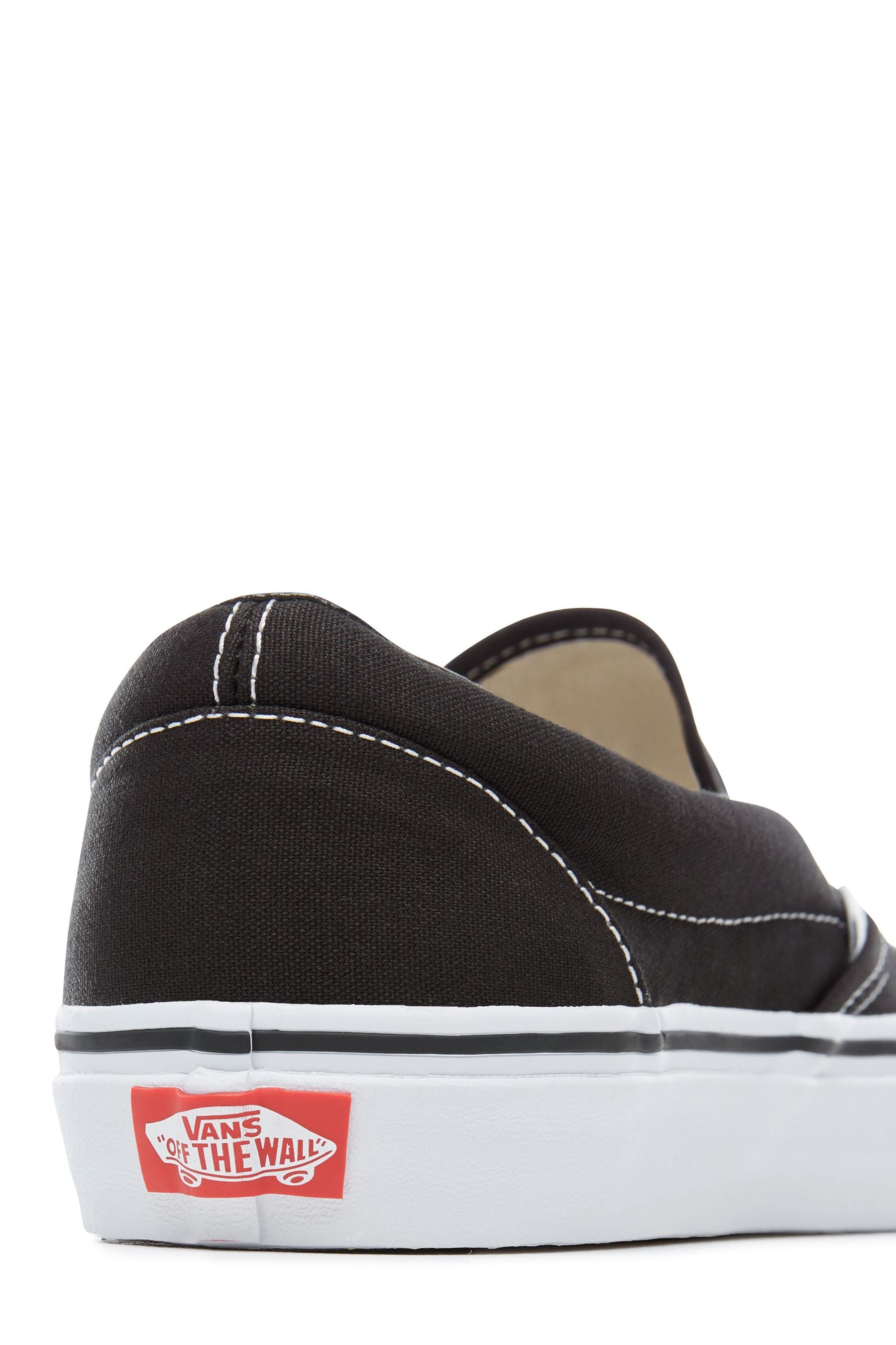 Vans classic black slip on trainers online