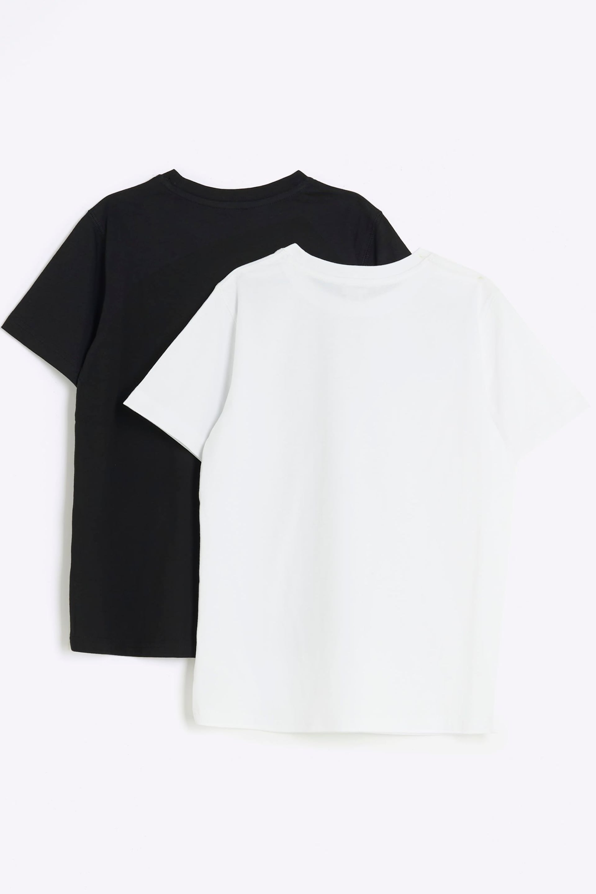 River Island White Boys T-Shirt 2 Packs - Image 2 of 3