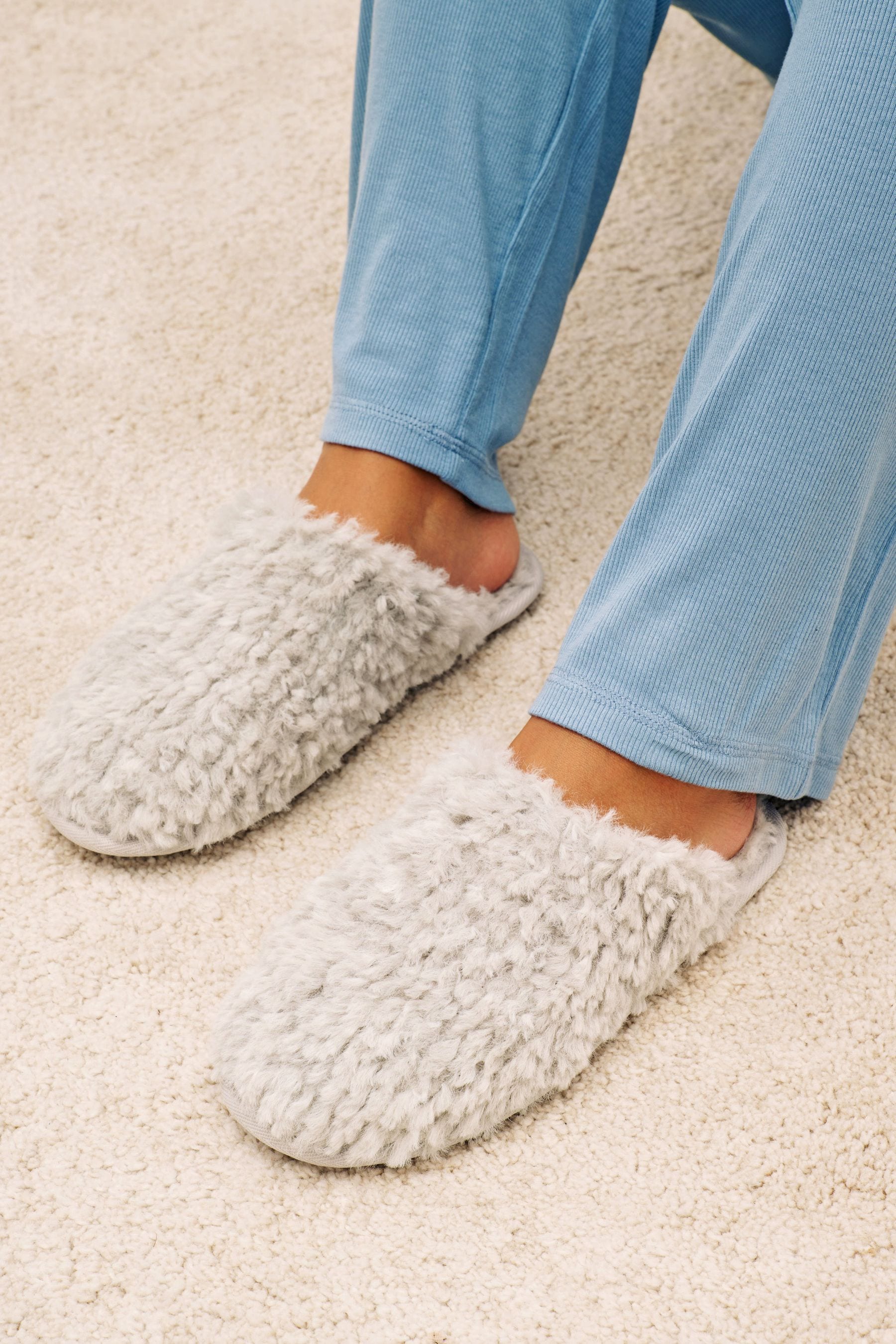Next store fur slippers
