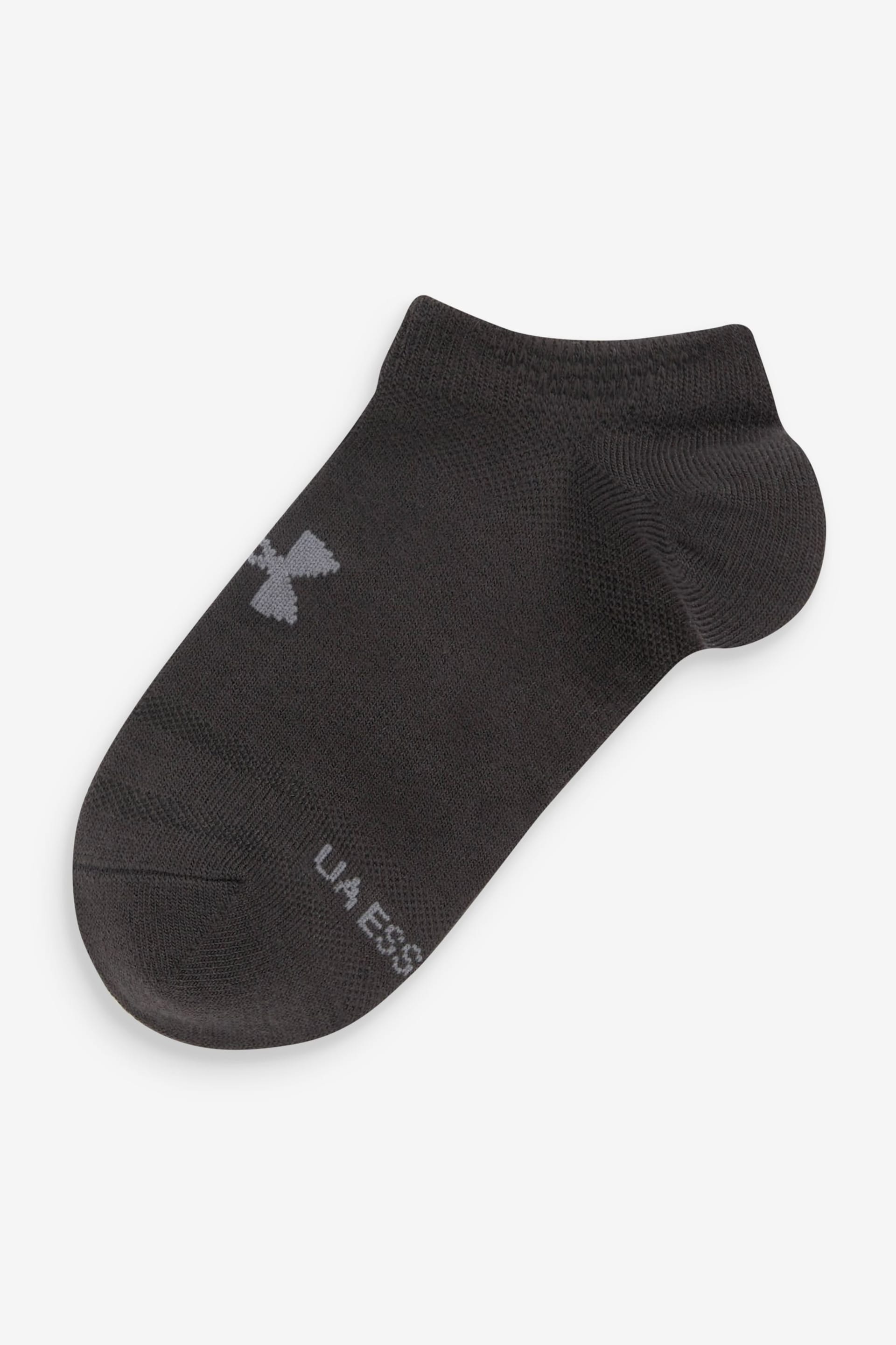 Under Armour Essential No Show Black Socks 6 Pack - Image 2 of 7