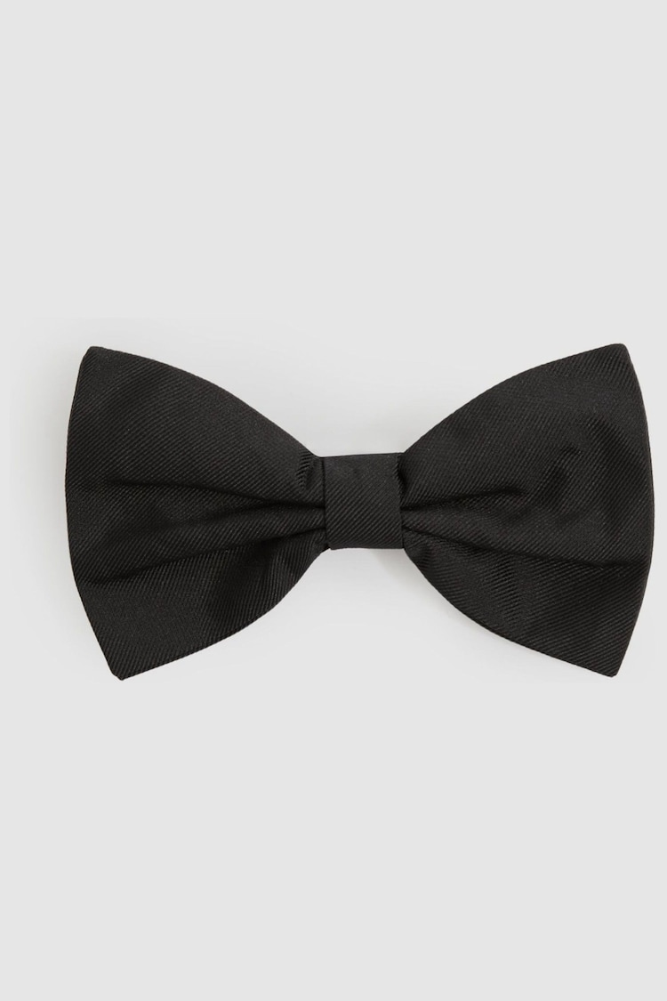 Reiss Black Boyle Grosgrain Silk Bow Tie - Image 1 of 4