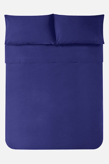 Jasper Conran London Blue Flat Cotton 300 Thread Sheet