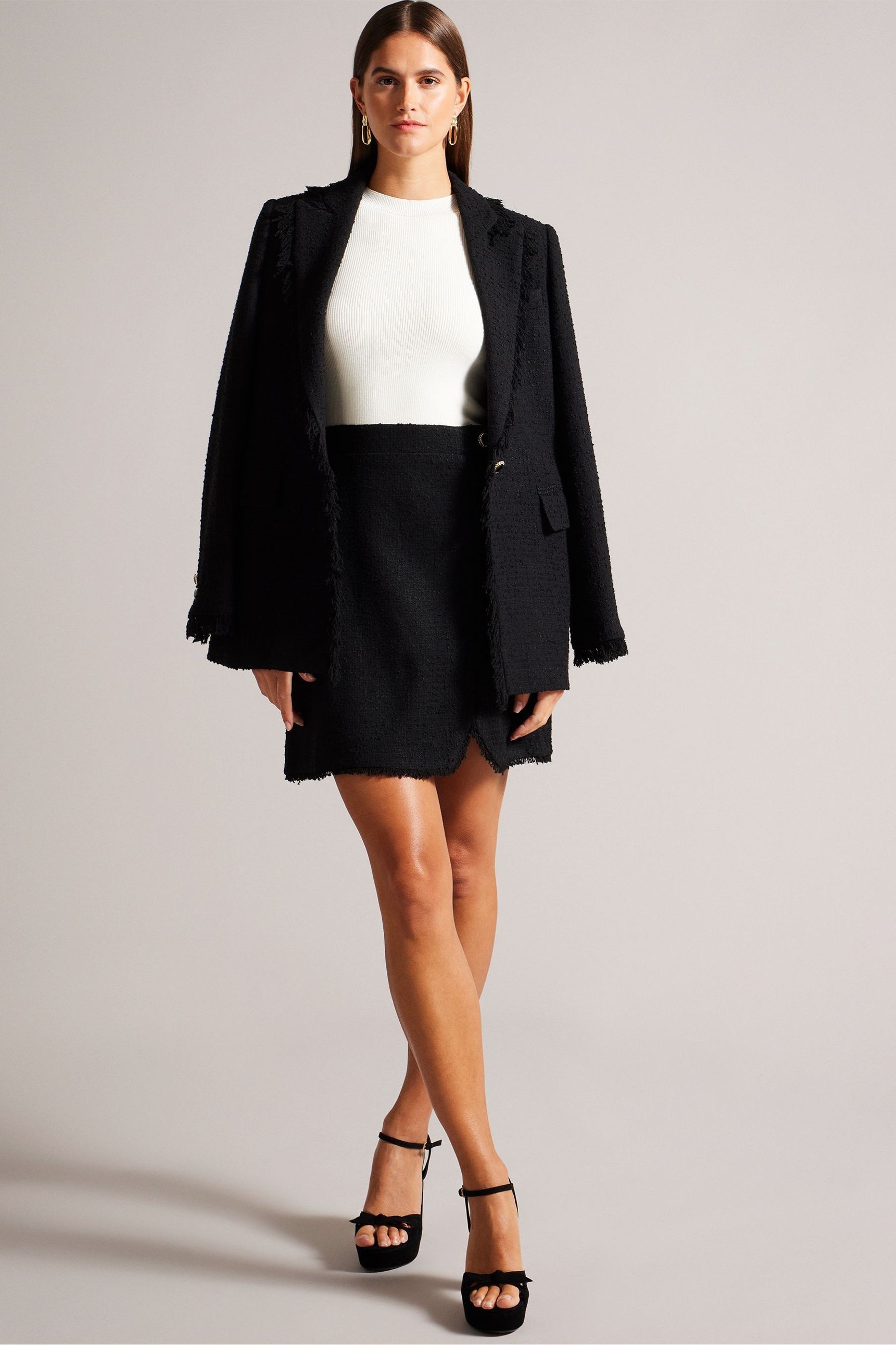 Buy Ted Baker Katyyd Mini Mockable Black Dress from Next Luxembourg