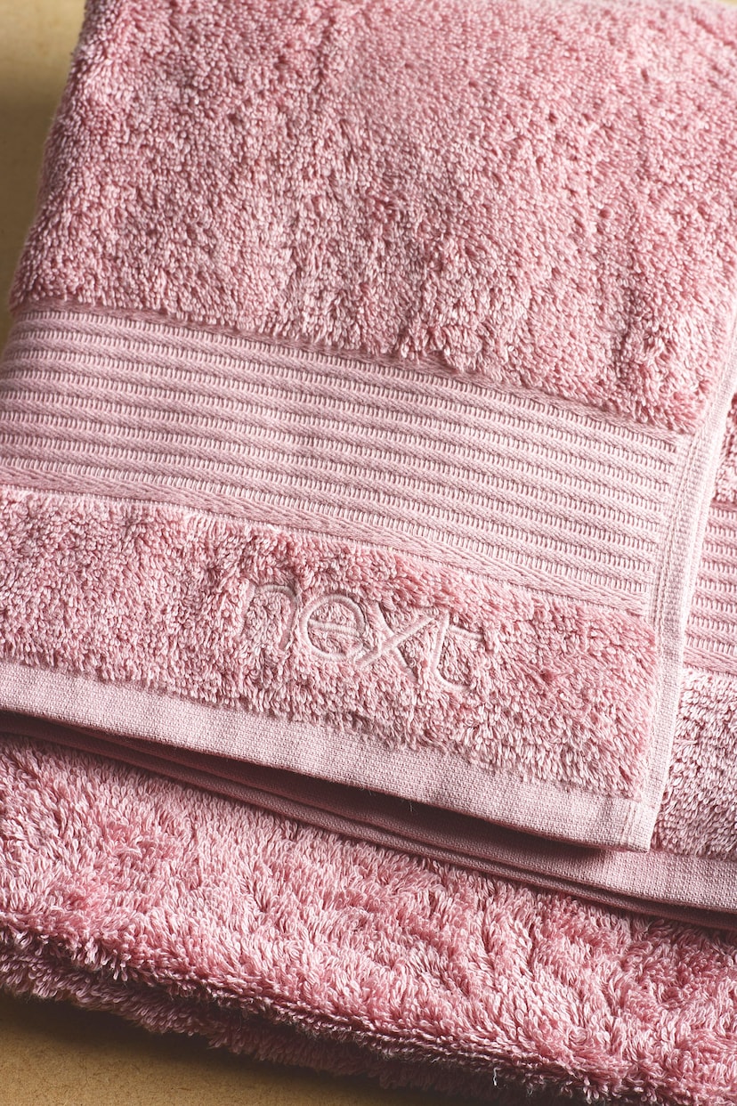 Pink Dusky Egyptian Cotton Towel - Image 3 of 5
