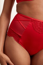 Red/Neutral High Rise Tummy Control Lace Knickers 2 Pack - Image 6 of 8