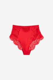 Red/Neutral High Rise Tummy Control Lace Knickers 2 Pack - Image 8 of 8