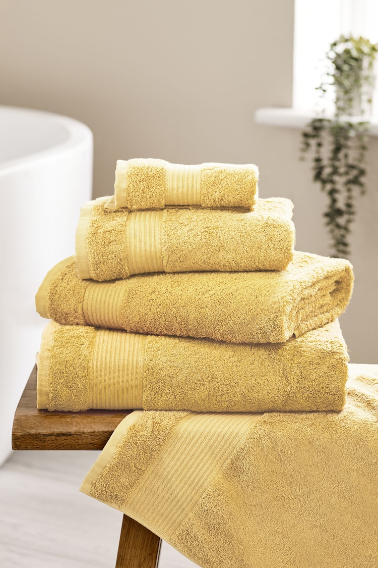 Yellow Ochre Egyptian Cotton Towels - Image 1 of 4