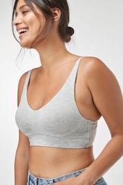 Grey Marl Pad Non Wire Forever Comfort® Non Wire Longline Bra - Image 4 of 5