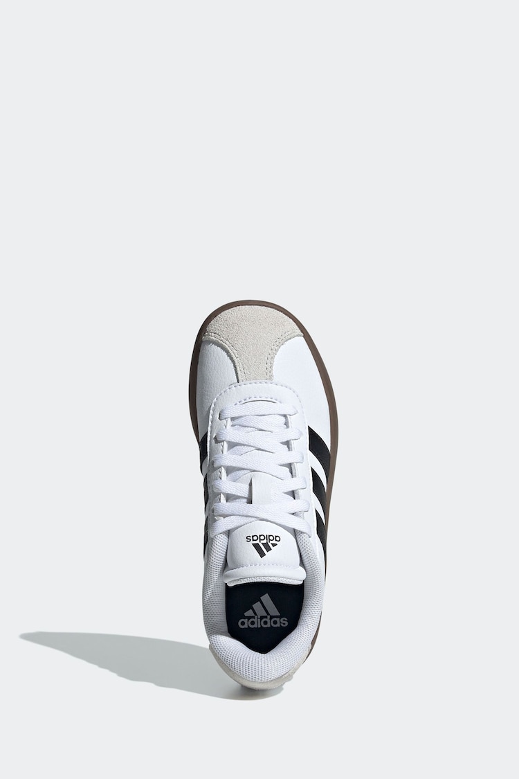 adidas White/Black Junior Sportswear VL Court Trainers - Image 5 of 10