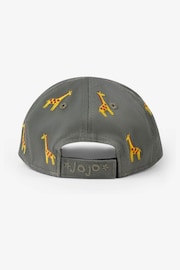 JoJo Maman Bébé Khaki Boys' Giraffe Embroidered Baseball Cap - Image 3 of 3