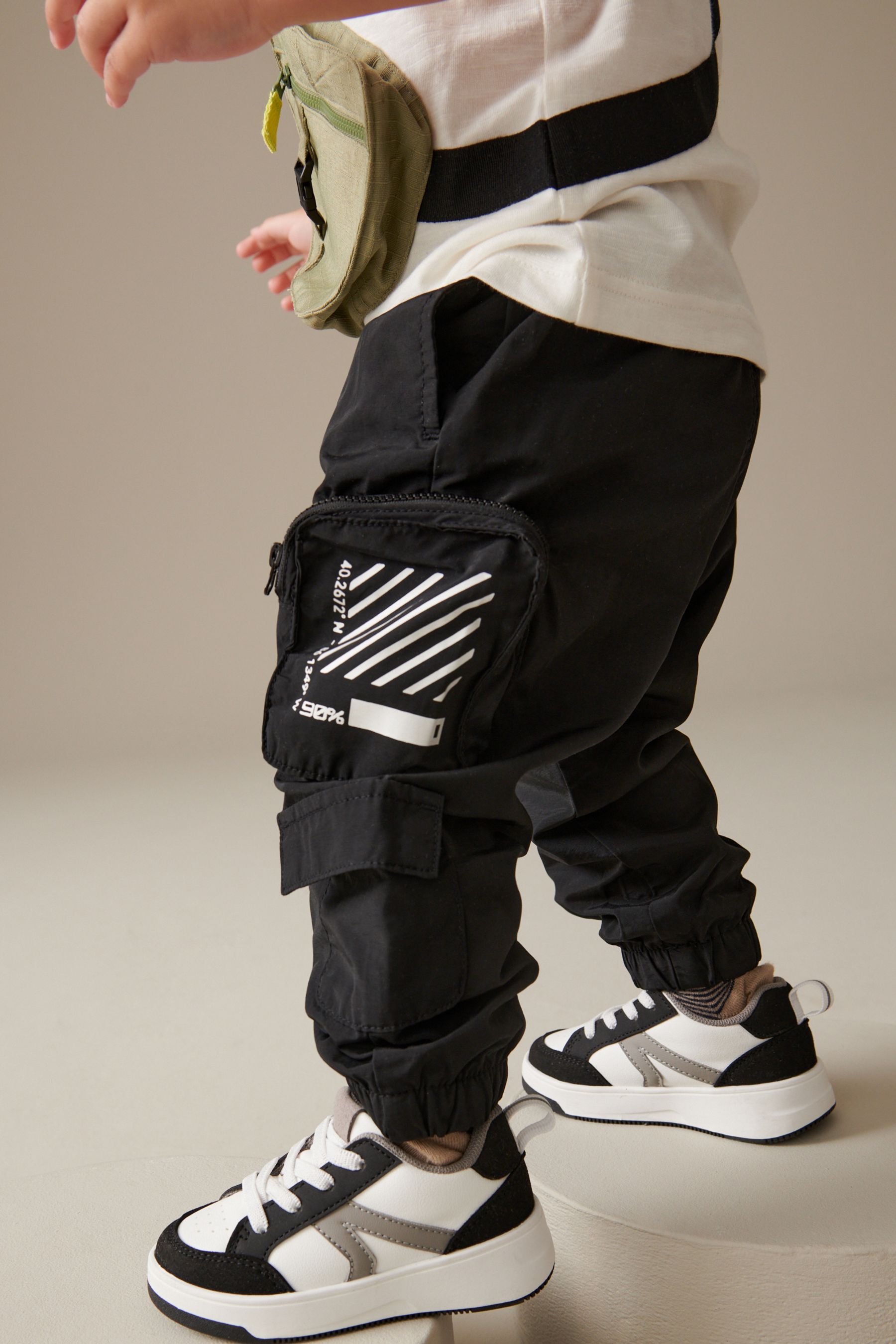 Buy Black Multi Pocket Cargo Trousers 3mths 7yrs from Next Oman