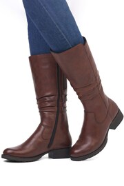 Rieker Womens Zipper Brown Boots - Image 1 of 10