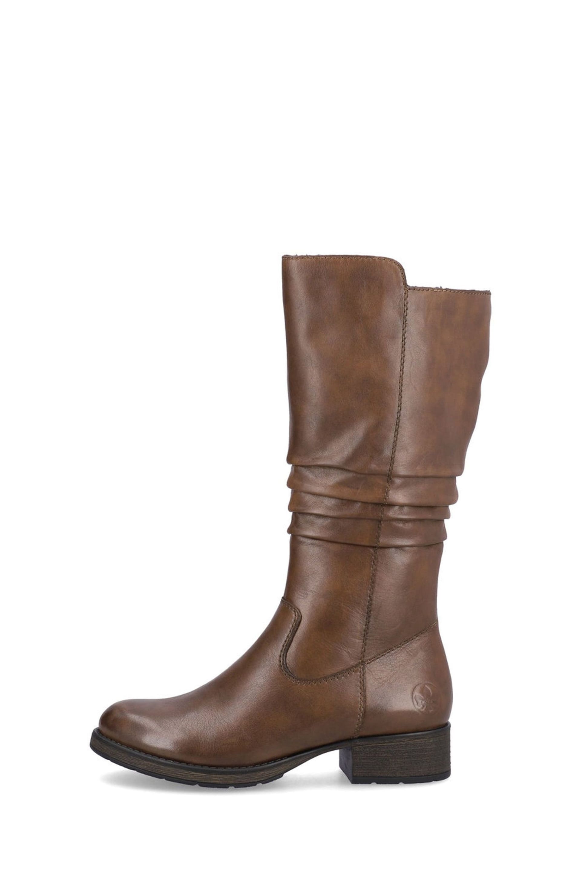 Rieker Womens Zipper Brown Boots - Image 3 of 10