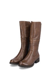 Rieker Womens Zipper Brown Boots - Image 5 of 10