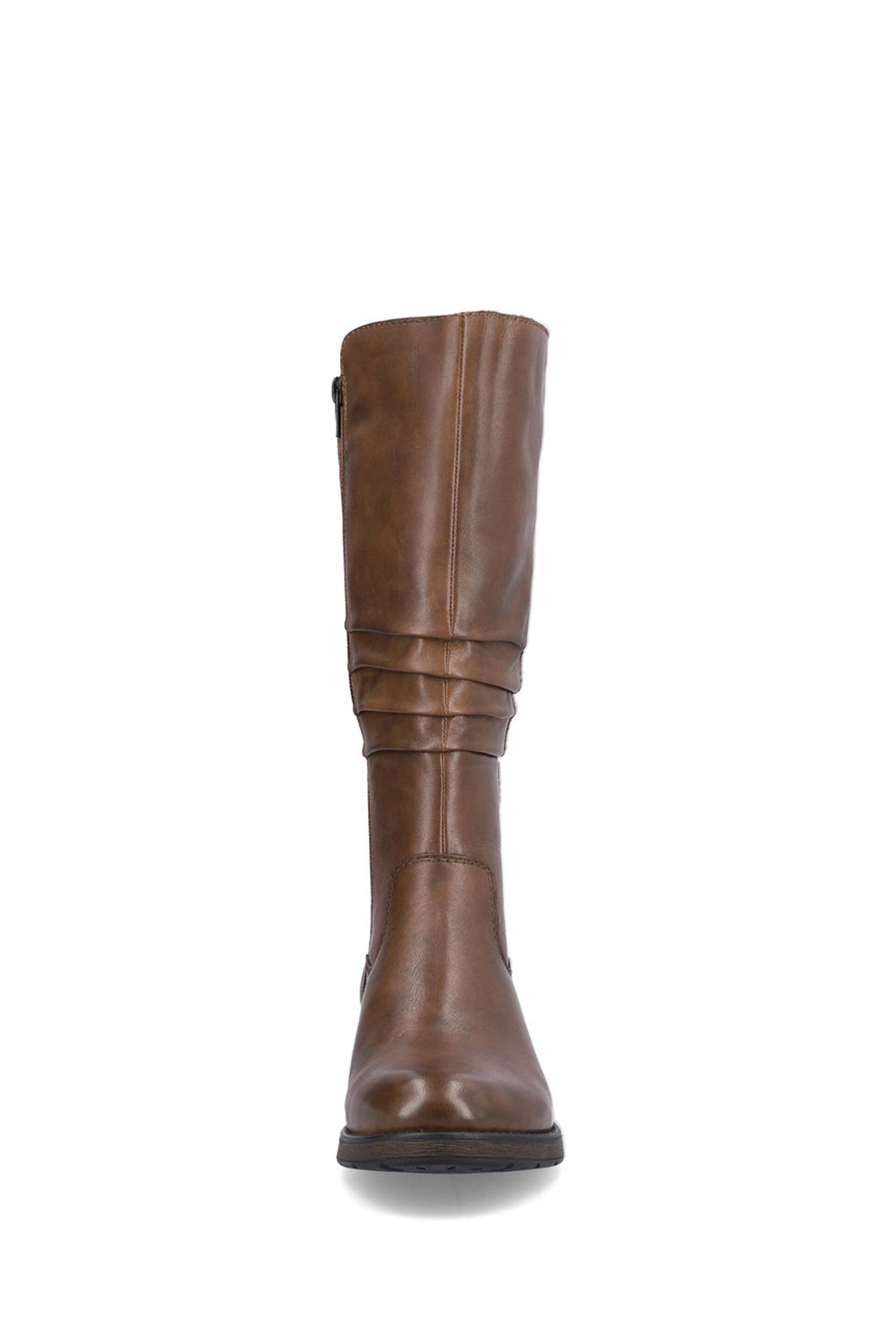 Rieker Womens Zipper Brown Boots - Image 6 of 10