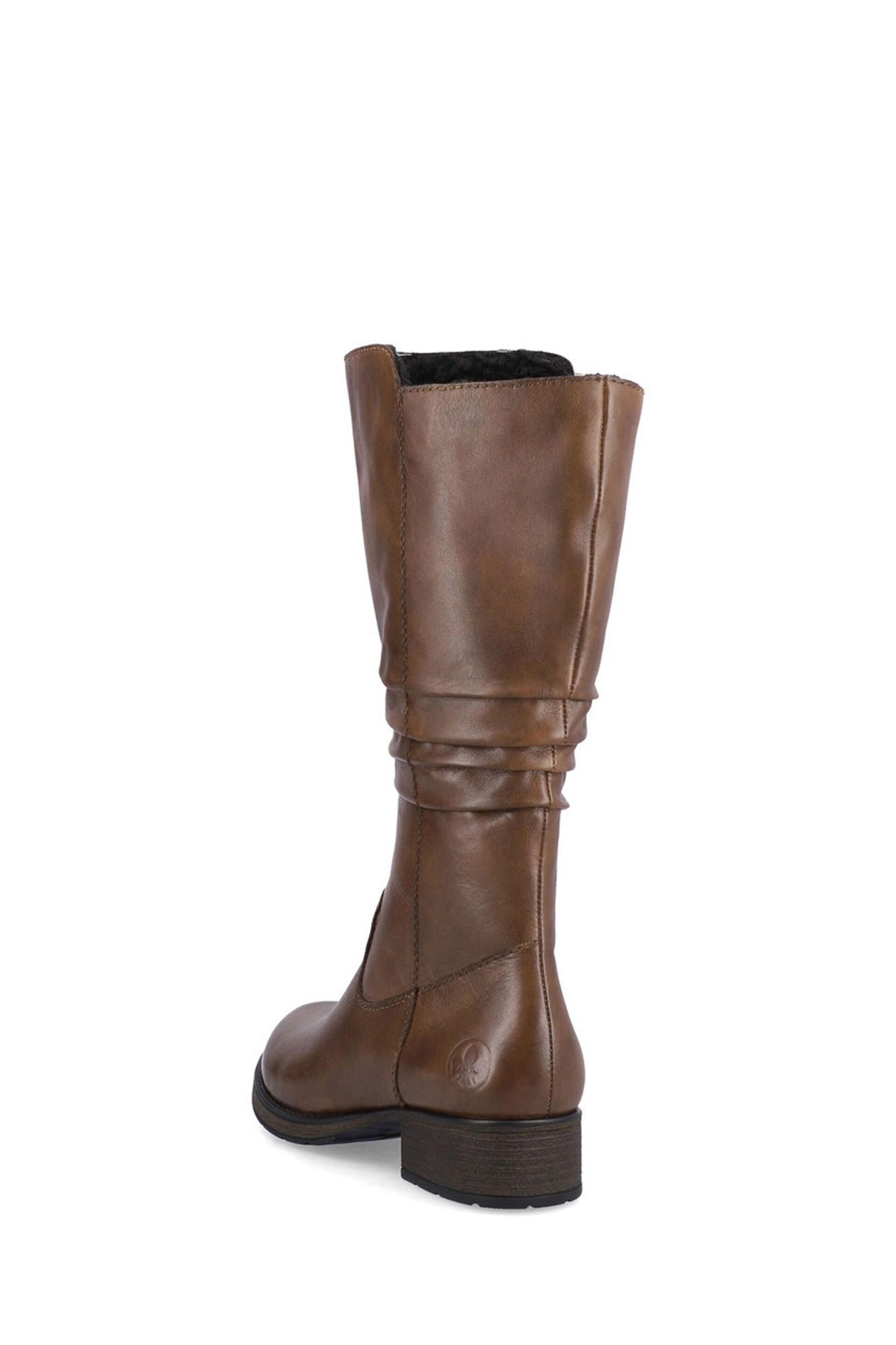 Rieker Womens Zipper Brown Boots - Image 7 of 10