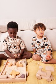 Black/Ecru Animal Short Sleeve 3 Pack Pyjama Set (9mths-12yrs) - Image 3 of 5