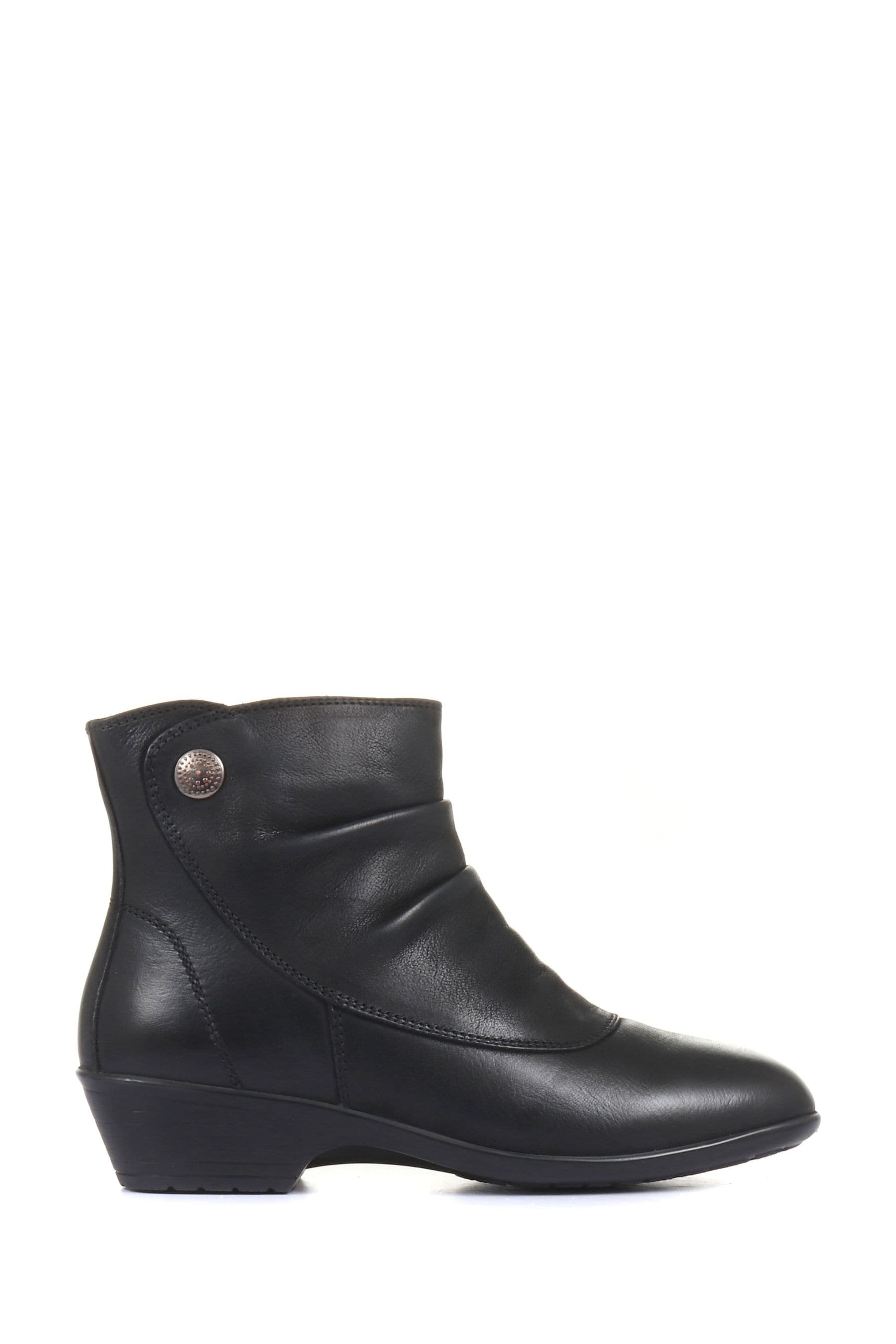 Ruched leather sales ankle boots