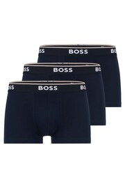 BOSS Navy Blue Power Boxer 3 Pack - Image 5 of 5