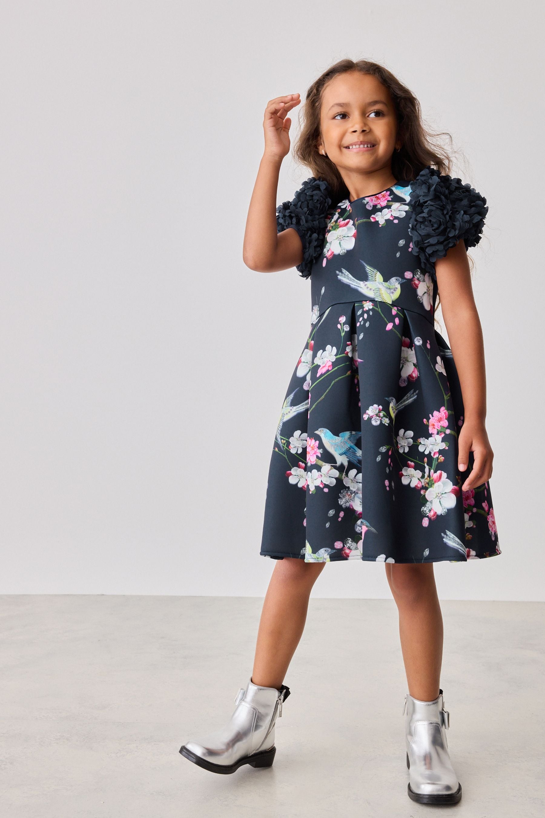 Ted baker navy floral dress hotsell