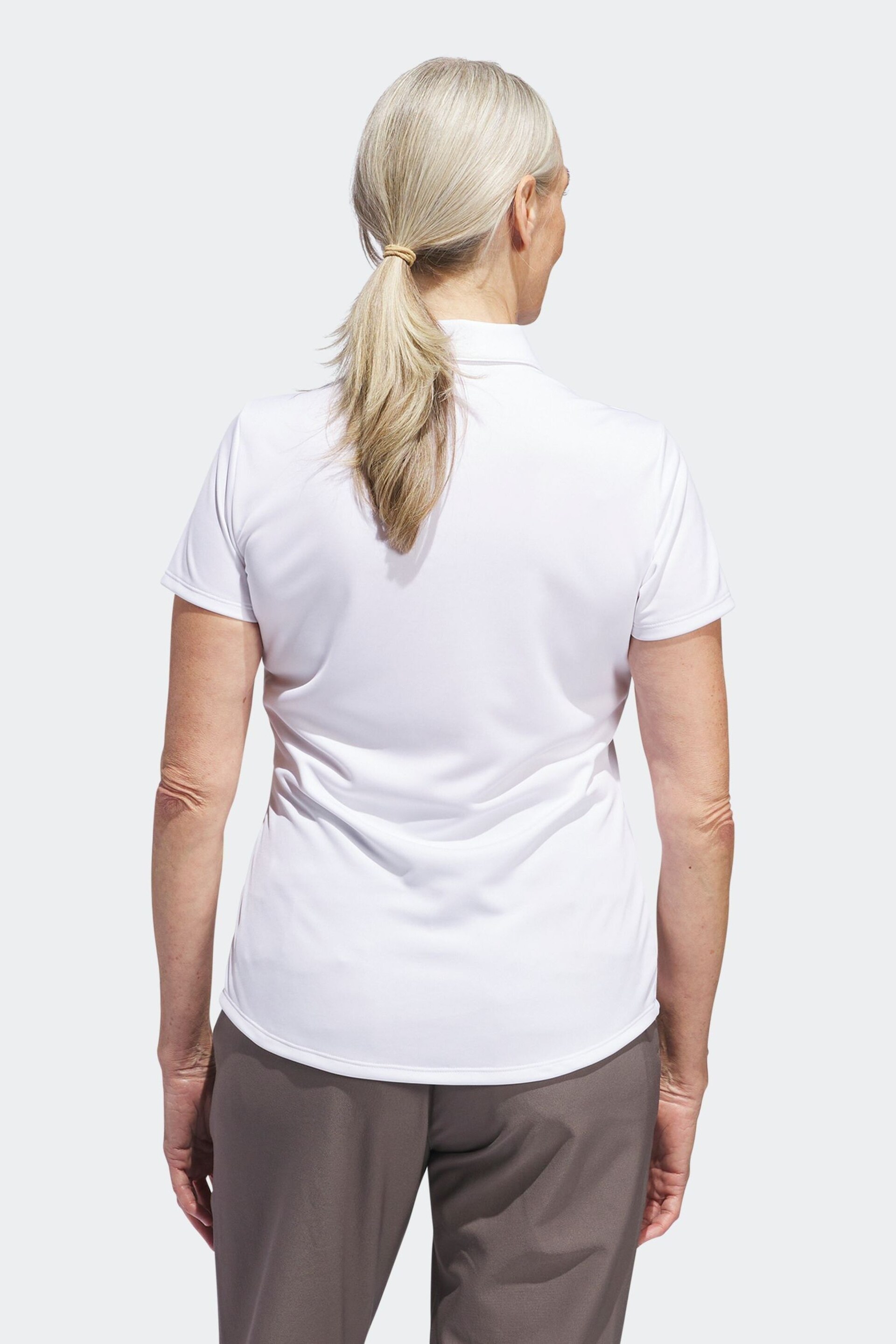 adidas Golf Womens Solid Short Sleeve Polo Shirt - Image 4 of 7