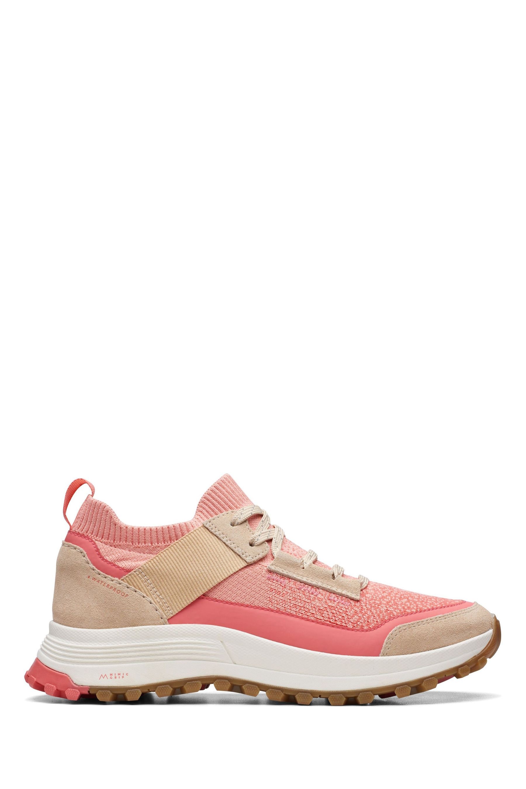 Buy Clarks Pink Combi ATL Trek Knit WP Shoes from Next Luxembourg