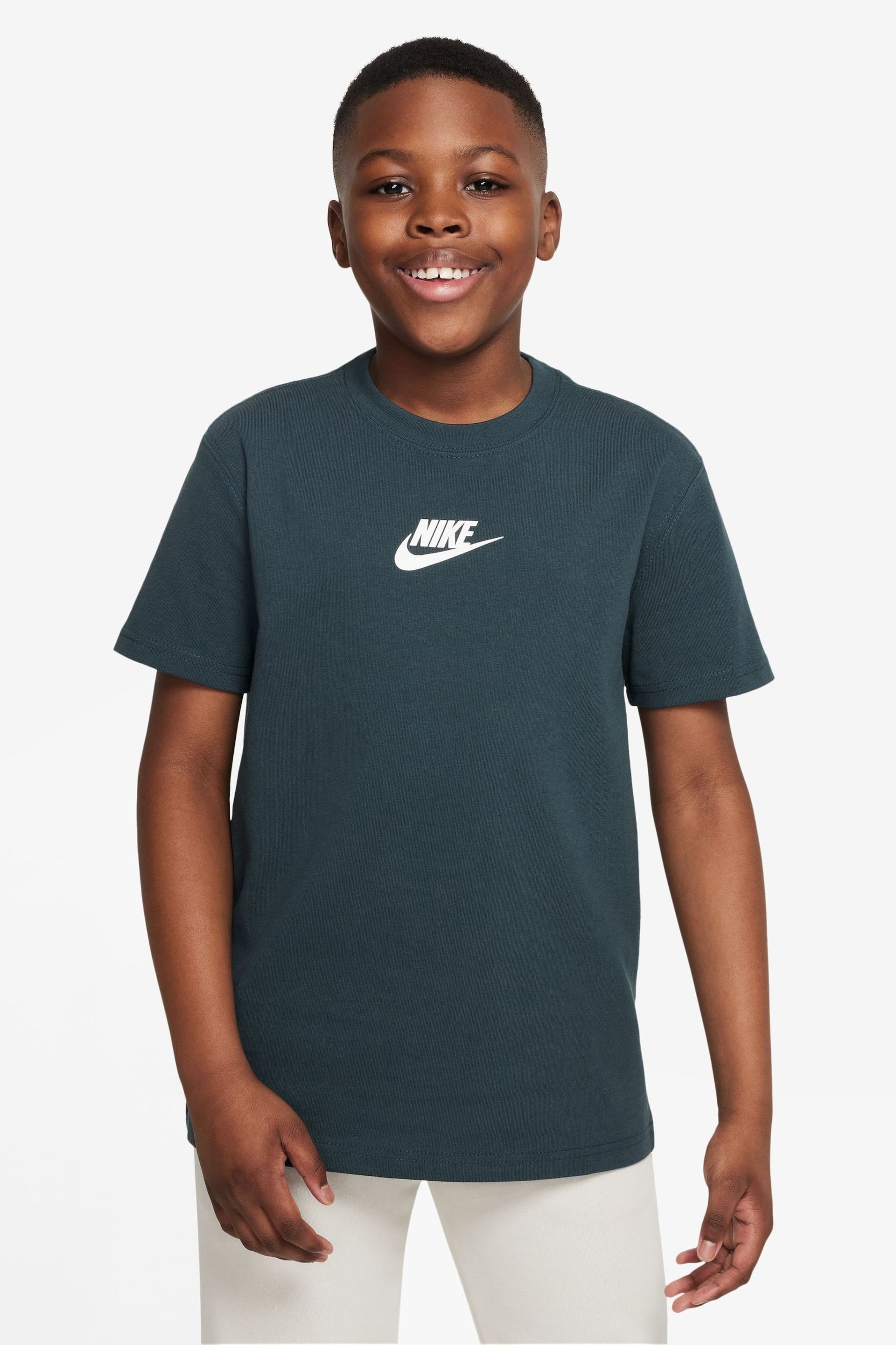 Nike Teal Blue Premium T-Shirt - Image 1 of 3