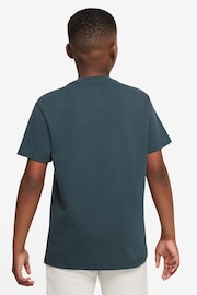 Nike Teal Blue Premium T-Shirt - Image 2 of 3