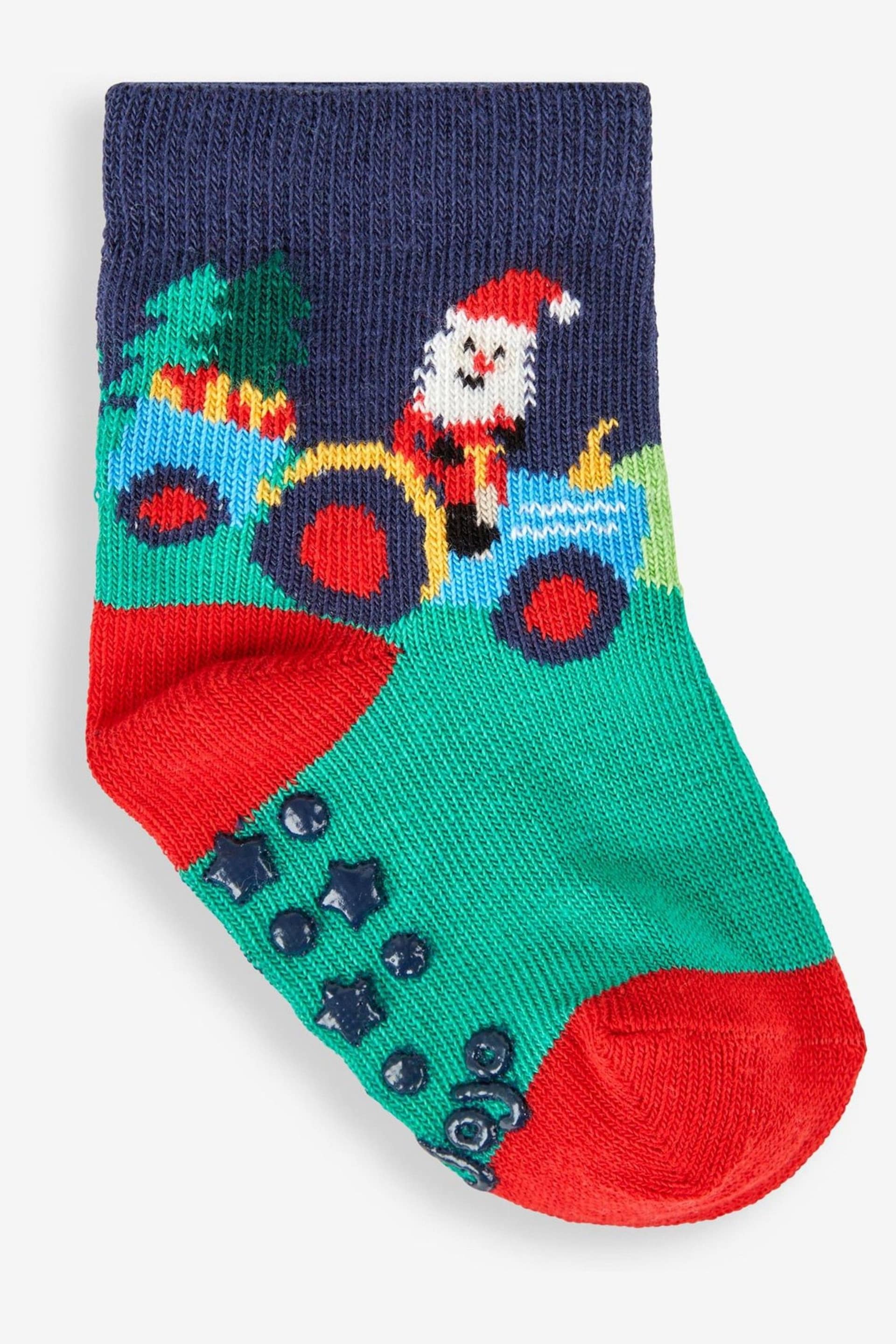 JoJo Maman Bébé Multi Kids' 3-Pack Father Christmas Socks - Image 2 of 7