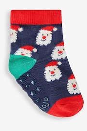JoJo Maman Bébé Multi Kids' 3-Pack Father Christmas Socks - Image 3 of 7
