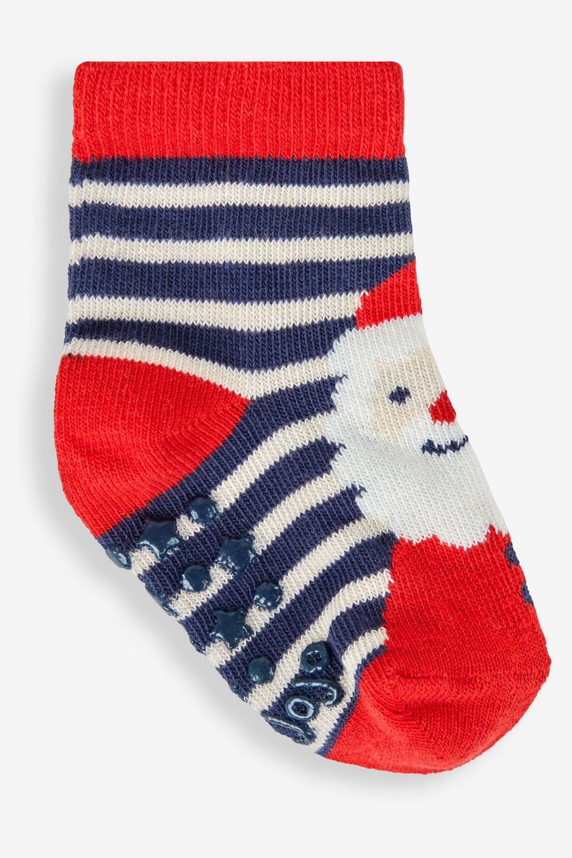 JoJo Maman Bébé Multi Kids' 3-Pack Father Christmas Socks - Image 4 of 7