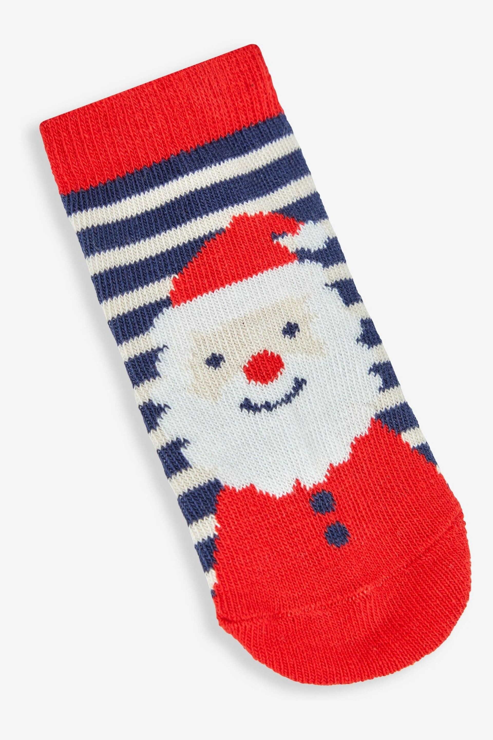 JoJo Maman Bébé Multi Kids' 3-Pack Father Christmas Socks - Image 5 of 7