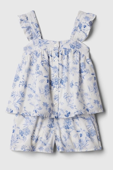Gap Blue Floral Outfit Set (Newborn-5yrs)