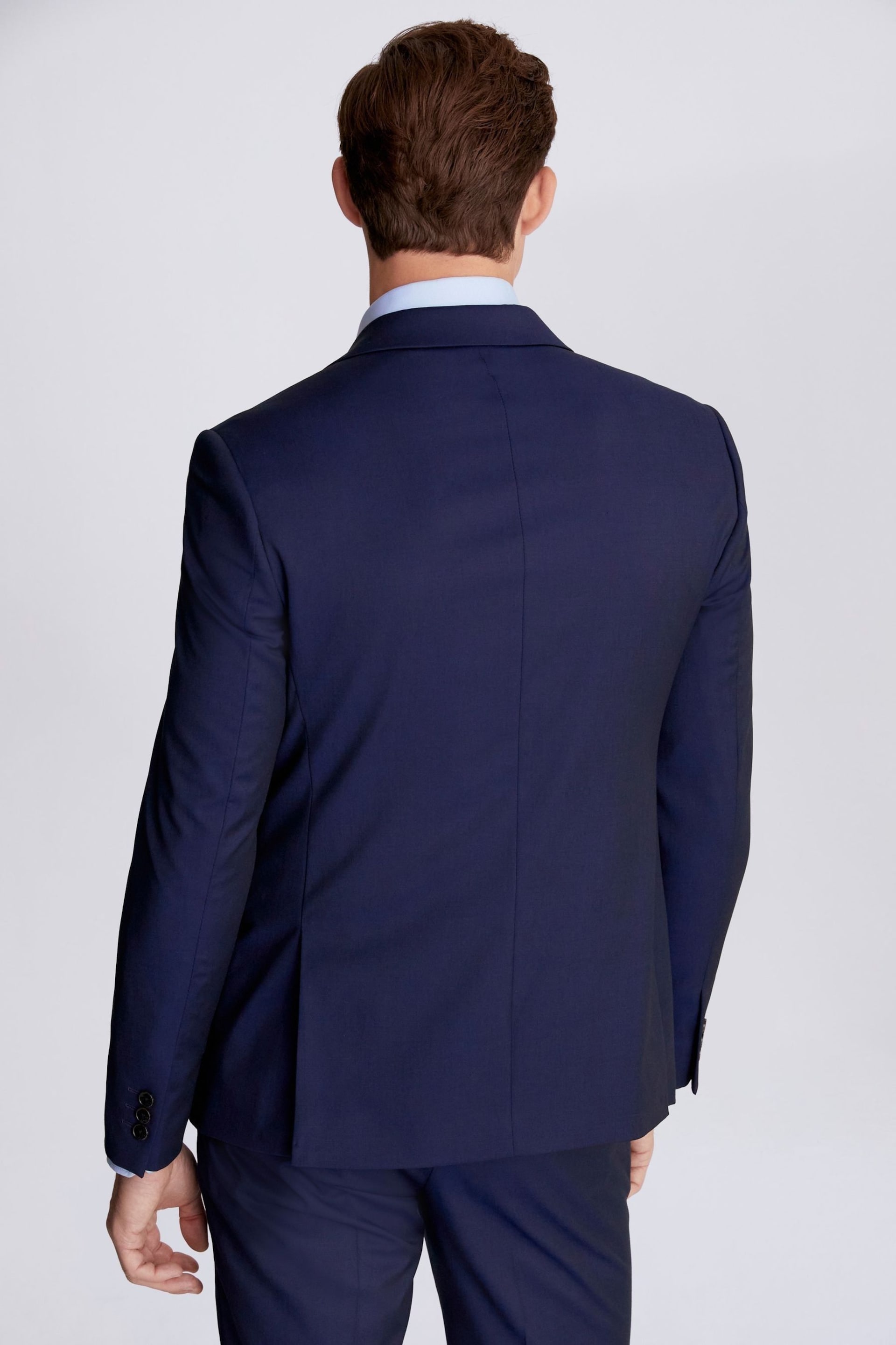 MOSS Ink Blue Slim Suit Jacket - Image 3 of 5