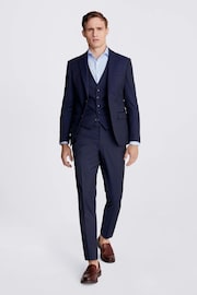 MOSS Ink Blue Slim Suit Jacket - Image 4 of 5